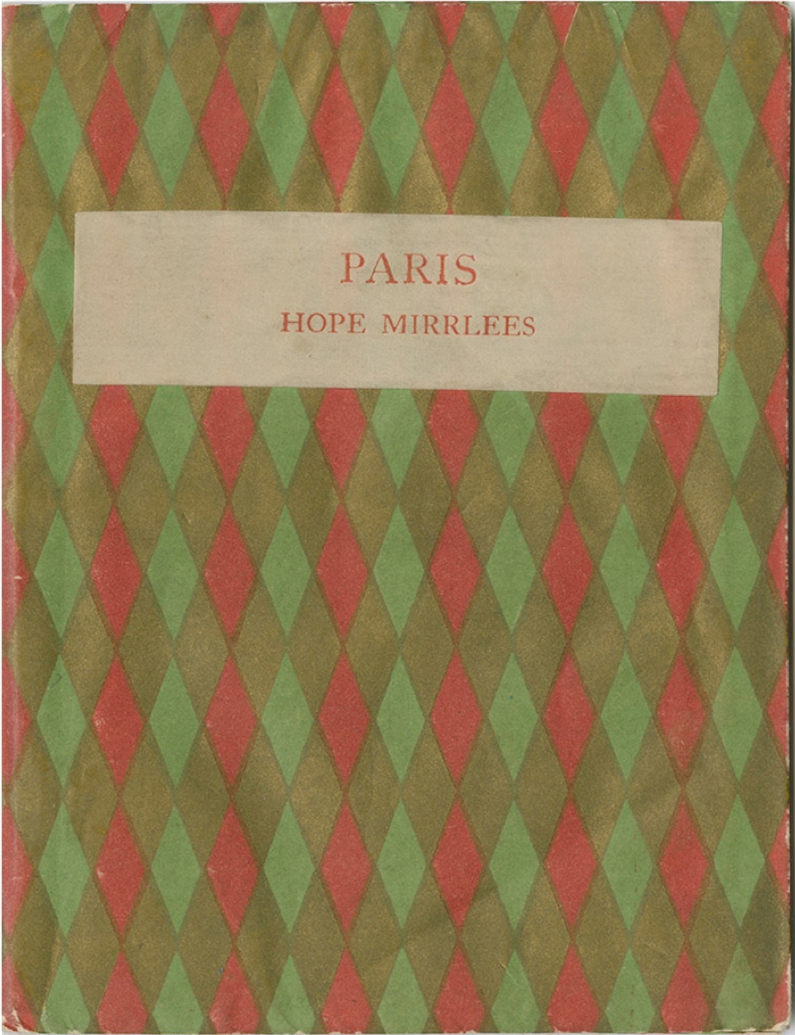 Scan of the front cover of Paris